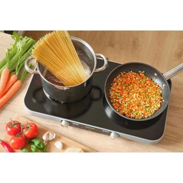 Infraröd häll - SENCOR - SCP 2803BK SmoothCook - 3500 W - 2 keramiska brännare - Svart