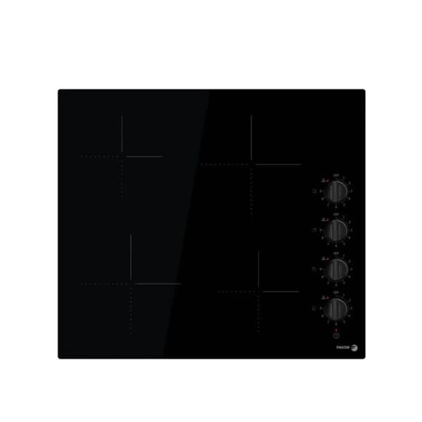Glaskeramikhäll - FAGOR - FAVM3540 - 4 kokplattor - Svart - 56 cm x 49 cm Svart