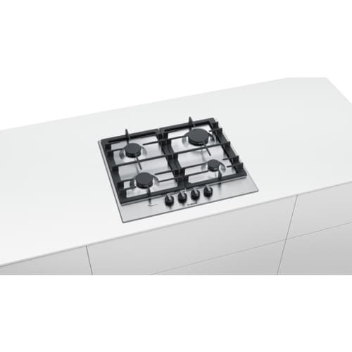 Bosch Serie 6 PCP6A5B90 kogeplader Sort, rustfrit stål Indbygget gas 4 zoner(r)