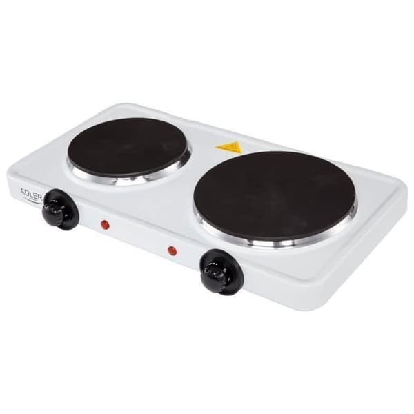 ADLER AD-6504 dubbel elektrisk spis - Kompakt, 154 och 185 mm, 2500W
