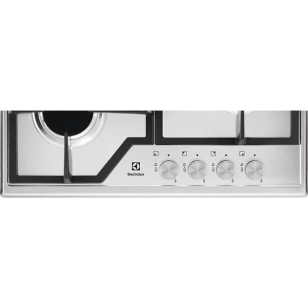 Gasköksplatta Electrolux EGS6426SX - Grå - Framsidan - Rostfritt stål