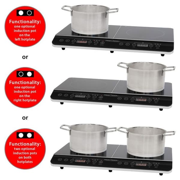 ProfiCook PC-DKI 1067 Dubbel induktionshäll 3500 W Svart