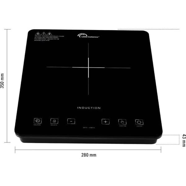 Köksplatta LITTLE BALANCE - Induktion 1 zon - 9 effektlägen - Timer - 2000W