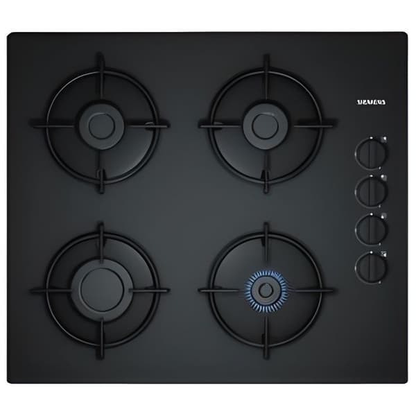 Gasolhäll - SIEMENS EO6B6PB10 - 4 brännare - Svart - Vitrokeramik - Elektronisk tändning