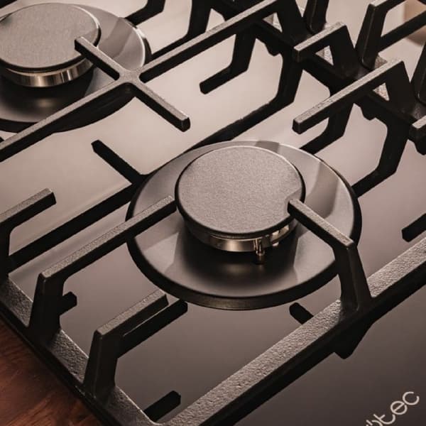 Gaskökplatta - Bolero - Squad G 4200F - Svart glas - 4 brännare - WOK-brännare