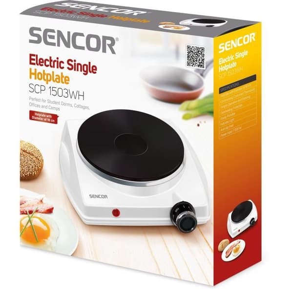 Elhäll - SENCOR - SCP 1503WH-EUE4 - 1500 W - 1 brännare - Vit