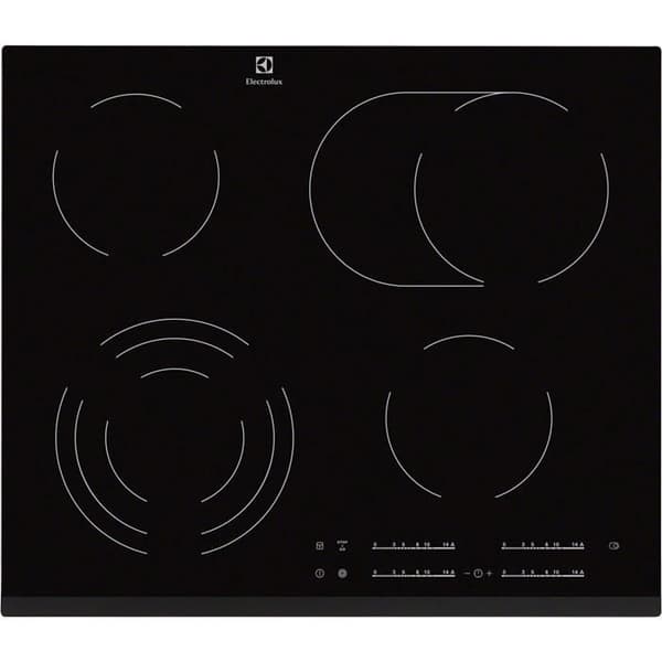 Keramisk värmeplatta - Electrolux - EHF6547FXK - Inbyggd - Svart - 1200 W - Touch.