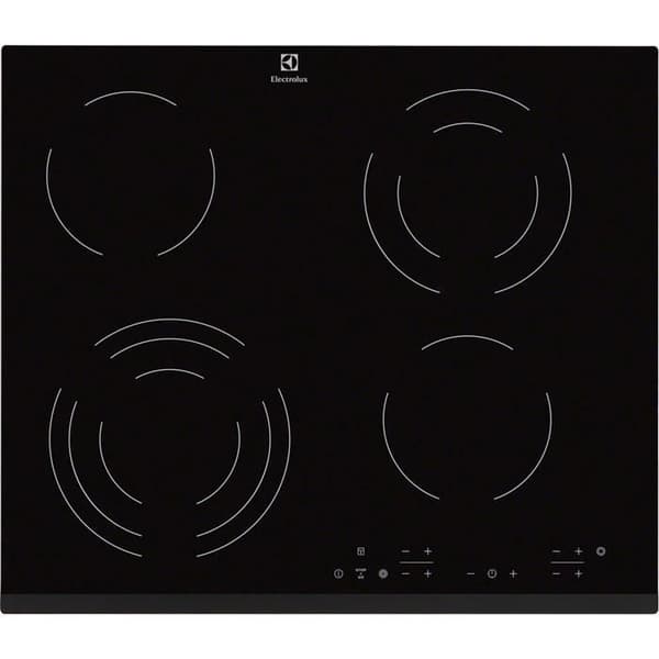 Electrolux EHF6343FOK glaskeramikhäll - 4 kokplattor - Svart