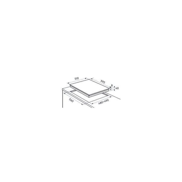 Electrolux KGS 6424 SX gasspis - Rostfritt stål - 4 brännare - 1000W - 2000W - 3000W
