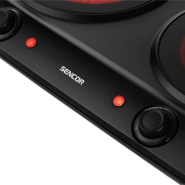 Infraröd kokplatta - SENCOR - SCP 2263BK - 2400 W - 2 brännare - Svart