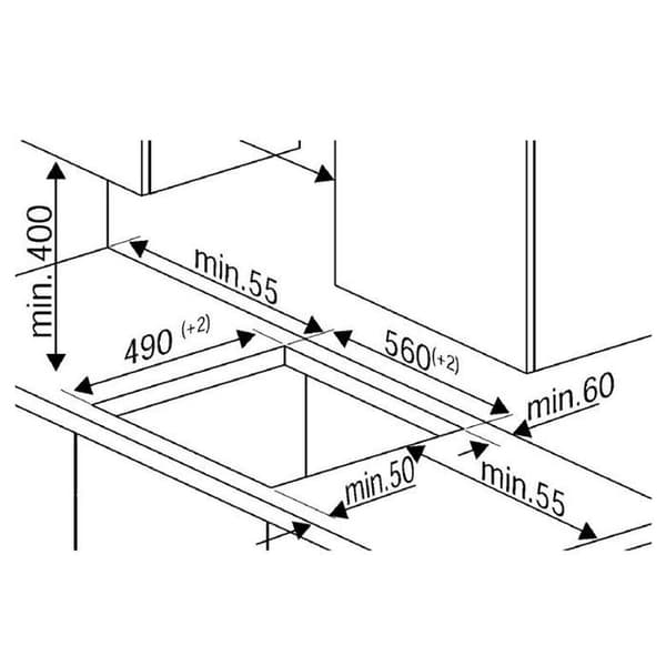 Induktionshäll - BEKO - 4 brännare - 60 cm - HII64206F2MT