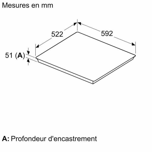 Häll: BOSCH Induktion 4 brännare 59,2 / 52,2 cm PIE631HB1E