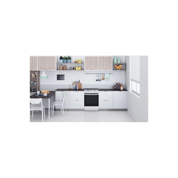 Cuisinière mixte Indesit is67m5pcw fr 1