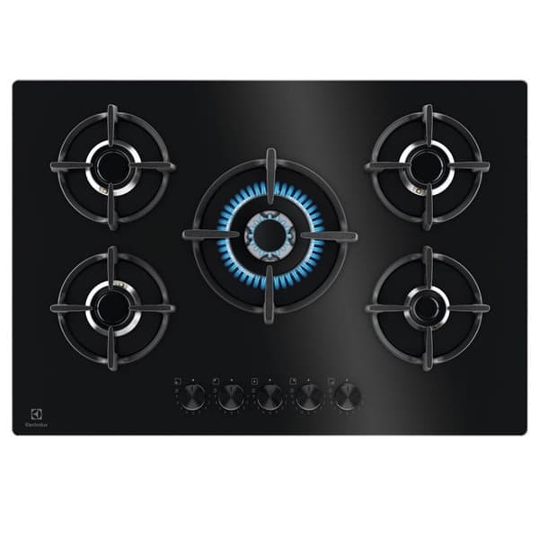 Electrolux Gashäll 75cm 5 brännare svart - EGG75372K Svart