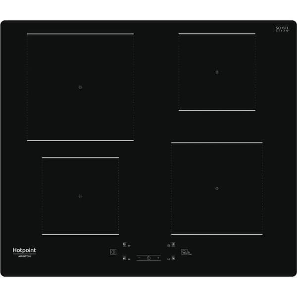Induktionshäll - HOTPOINT - 4 brännare - L60 cm - HQ5660SNE - 7200 W - Svart glasbeläggning
