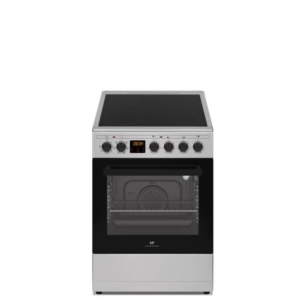 Cuisinière vitrocéramique CONTINENTAL EDISON CECV50FCS - 4 brännare - L49.5 x H82.7 x P58 cm - Silver