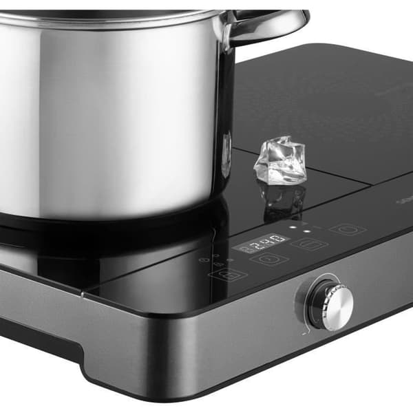 Dubbel induktionshäll - SENCOR - SCP 4201GY - 3500 W - 2 brännare - LCD-skärm - Grå