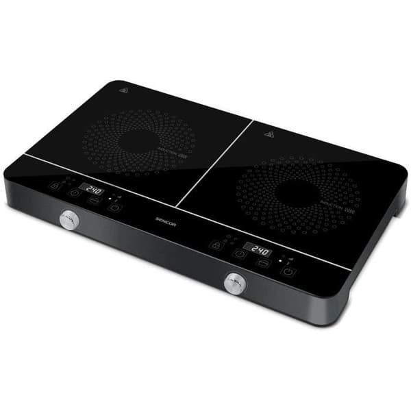 Dubbel induktionshäll - SENCOR - SCP 4201GY - 3500 W - 2 brännare - LCD-skärm - Grå