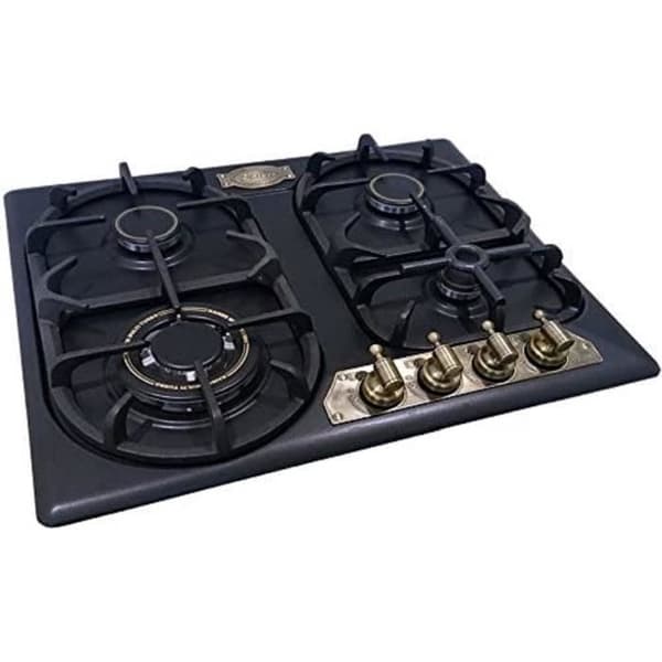 Kaiser Empire Gaskök 60cm Frittstående/Gaskokplatta/Emaljerad Svart/Gas/4 högkvalitativa brännare/WOK-brännare 3,8