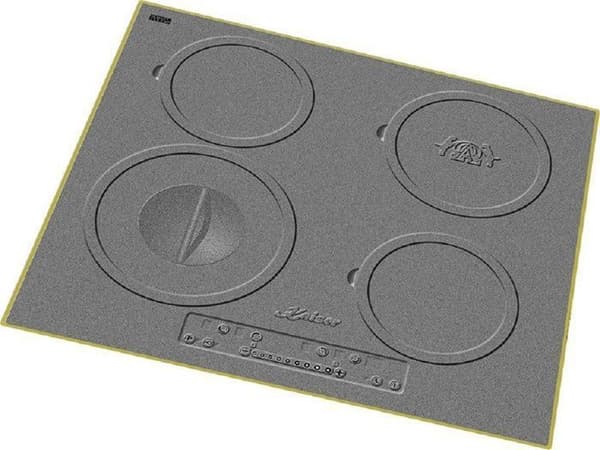Kaiser Induktionshäll KCT 6705 RI 60 cm, Design av hällen i gjutjärn, smal ram "Antik Guld"