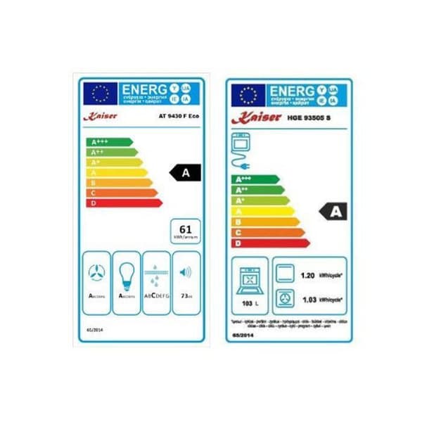 Köksapparat Kaiser Gaskök HGE 93505 S+AT 9430 F ECO, 90 cm matlagningscenter + 90 cm köksfläkt
