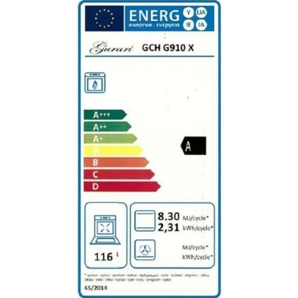 Gurari GCH G 910 X Rostfri Gazinière 90 cm Spis