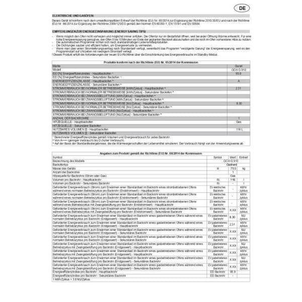 Gurari GCH G 910 X Rostfri Gazinière 90 cm Spis