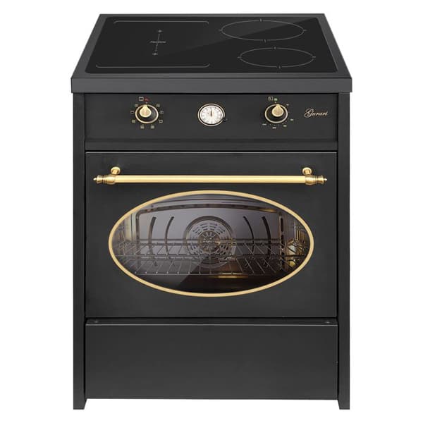 GURARI GCH E 612 BL r Induktionshäll 60 cm, Retro, Svart, Spis