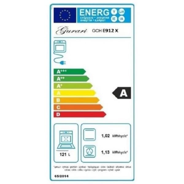GURARI GCH E 912 X Elektrisk spis 90 cm, Glaskeramik, Inox, Rangeköksplatta