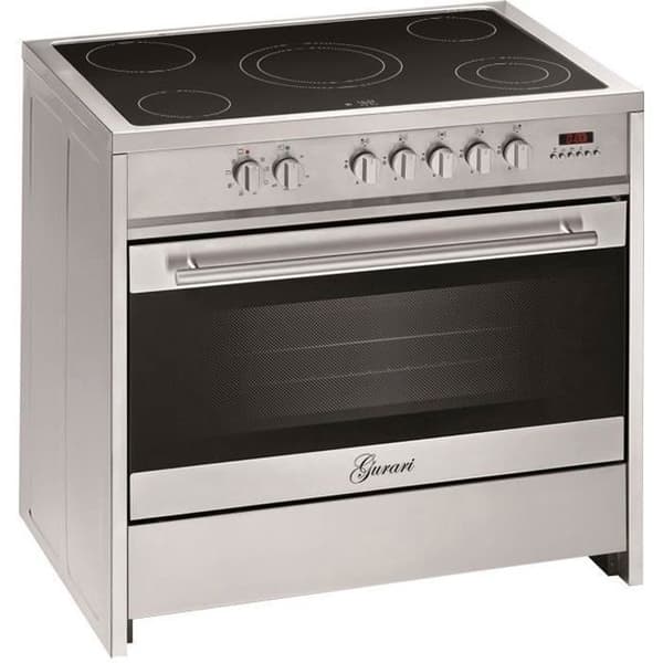 GURARI GCH E 912 X Elektrisk spis 90 cm, Glaskeramik, Inox, Rangeköksplatta