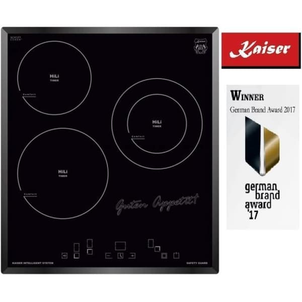 Kaiser KCT 4745 självgående platta 45 cm, Vitrokäramisk platta med 3 High Light matlagningszoner, Inbyggd matlagning platta