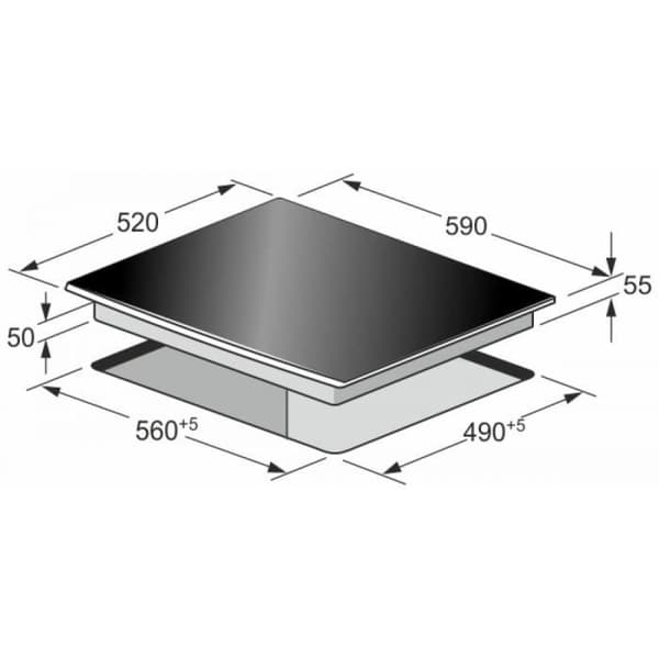 Kaiser Induktionsspis KCT 6705 FI Ara, 60 cm, Grottmålning mönster, 4 matlagningszoner, PowerBooster