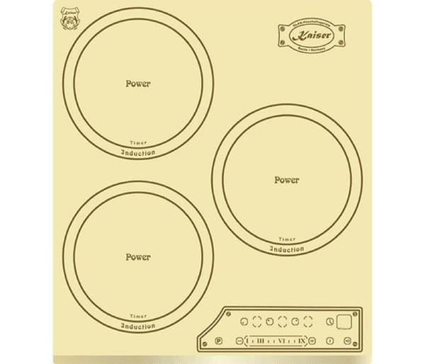 Kaiser KCT 4795 FI ELFAD, svart, inbyggnadsugn, 3 matlagningszoner, 45 cm, helt touchscreenstyrd