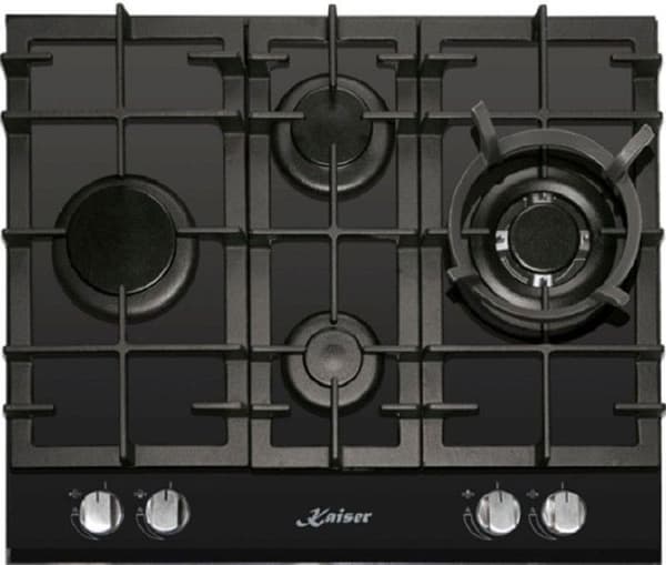 Kaiser KCG 6394 Turbo, gasspis 60 cm, exklusivt svart glas - autonom - spishäll