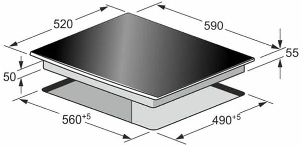 Kaiser KCT 6730 Självförsörjande induktionsspis 60cm, Fri zon med POWER boosters för induktion, glaskeramik
