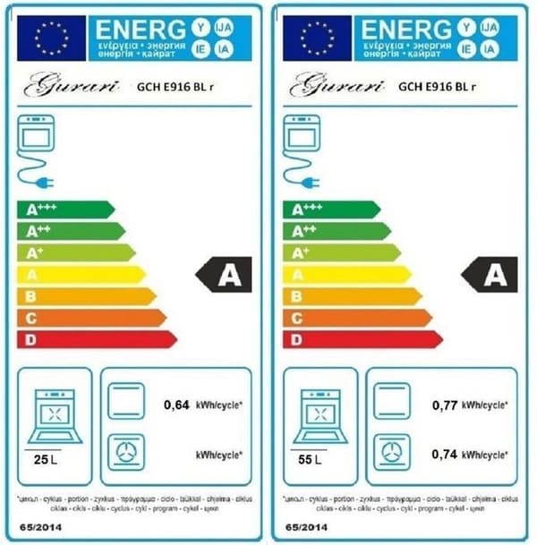 GURARI GCH E 916 Bl R Gasspis med el, 90 cm, Ugn, 89L, 8 funktioner