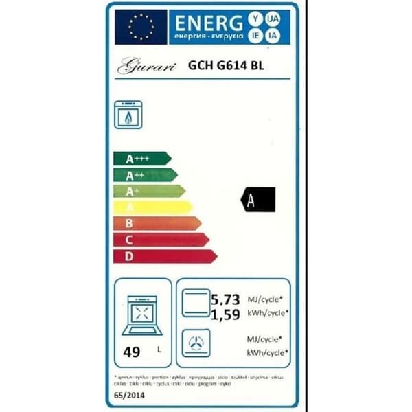 GURARI GCH G 614 BL Gasolugnar 60 cm + GCH 975 Bl 6 Fläkt 60 cm + spishällen