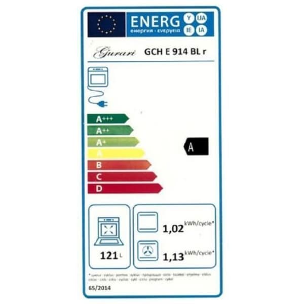 GURARI Gashäll GCH E 914 BL r+GCH 268 BL 9 Prime, Retro Gas Elektrisk Centrum 90 cm/ 121L+Fläkt 90cm