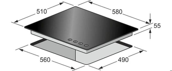 Kaiser KCG 6383 Gasolkök 60 cm / exklusiv / Frittstående / Spis / 4 brännare 3,8 kW WOK