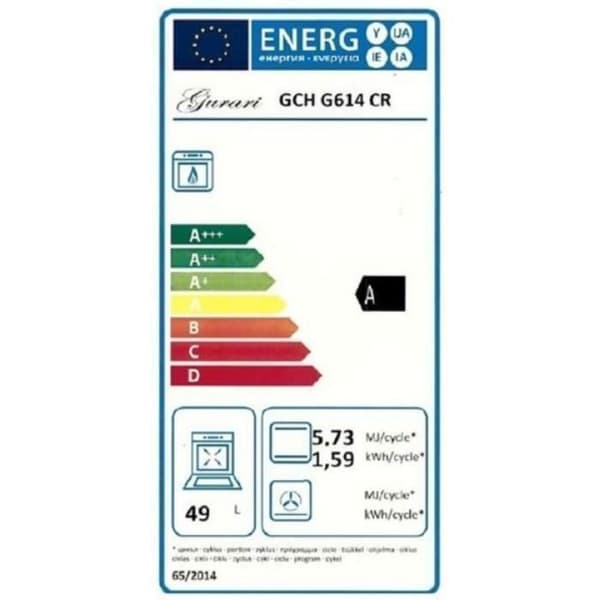 GURARI Stekpanna GCH G 614 CR, Stekpanna 60 cm naturgas Fl.Gas 4 Kw WOK++GCH 461 BG 9 Fläkt 90cm