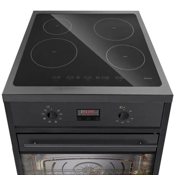 GURARI Induktionsspis svart Fristående induktionsspis med 4 booster-kokzoner GCH E 612 BL 60 cm