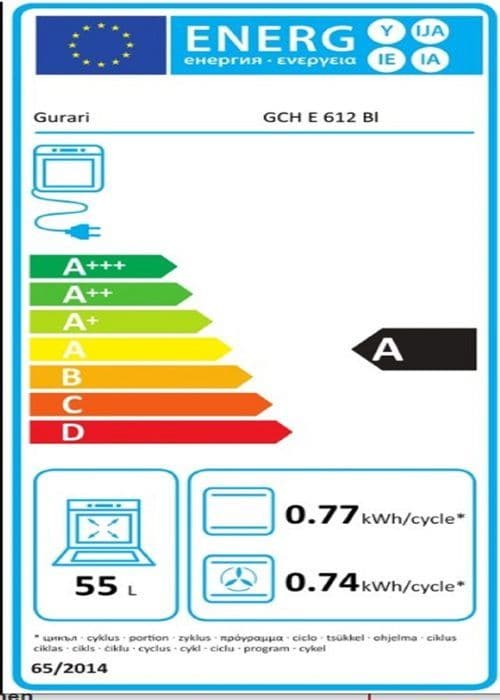 GURARI Induktionsspis svart Fristående induktionsspis med 4 booster-kokzoner GCH E 612 BL 60 cm