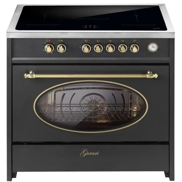GURARI Induktionshäll E 913 RU BL 90 cm + GCH S 171 90 BL PRIME Fläkt 90 cm