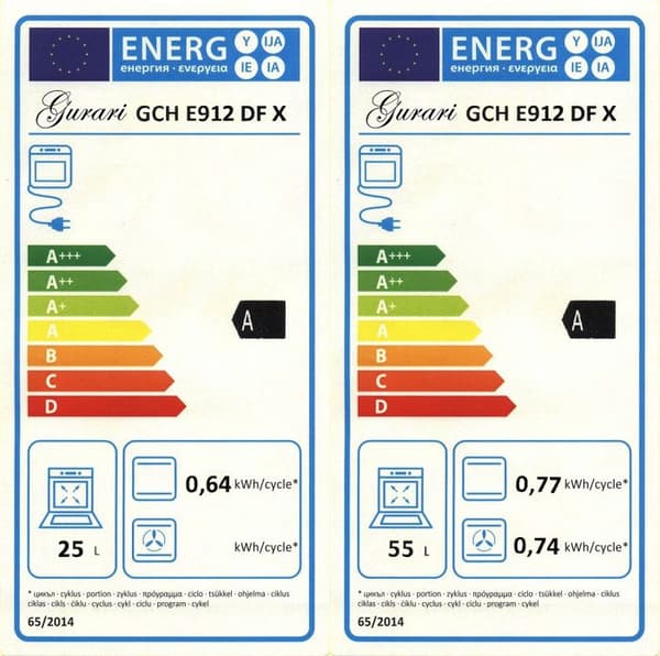 GURARI Elektrisk spis GCH E 912 DF X Glaskeramisk spis 90 cm rostfritt stål Rångspis Dubbel elektrisk ugn