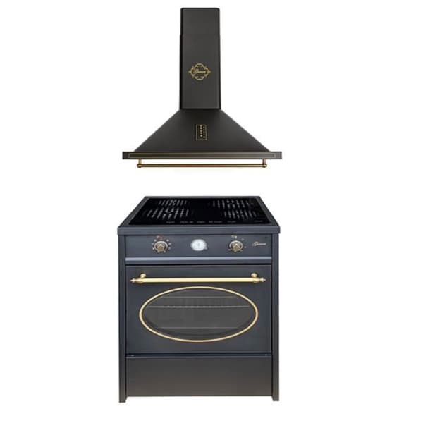 GURARI GCH E 612 BL r Induktionshäll 60 cm + GCH 975 Bl 6 Fläktkåpa 60 cm