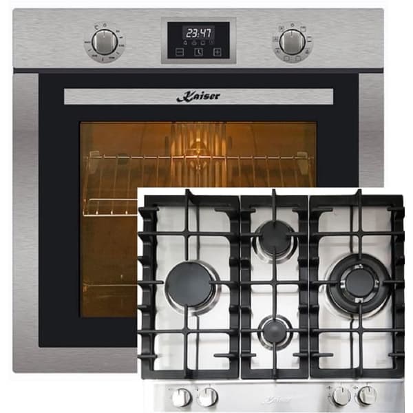 Köksugn Kaiser Four Set EH 6323 + KG 6364, Autonome, Inox, Elektrisk ugn + gasplatta 60 cm
