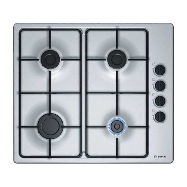 Gasolhäll - BOSCH - PBP6B5B80 - 4 kokplattor - Gas - Rostfritt stål