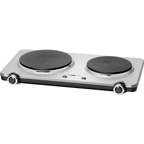 Dubbelhäll 2500W Clatronic DKP 3668 E Svart, Rostfritt stål
