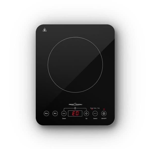 Induktionsspisplatta - PROFICOOK - PC-EKI 1062 - 2000W - Härdat glas - Svart
