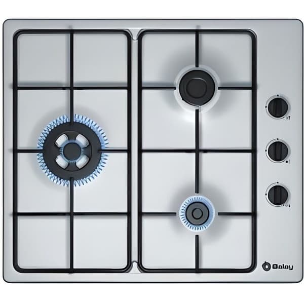 Gasolhäll - BALAY - 204167 - 3 brännare - Rostfritt stål Silver